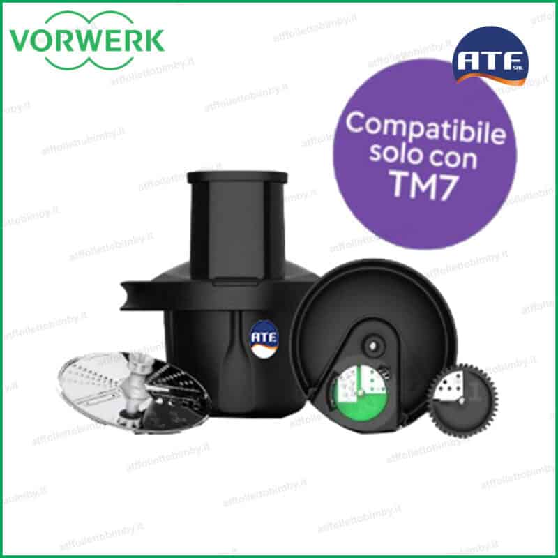 affettatutto plus con spiralizer per tm7 Bimby Affettatutto Plus è il completamento perfetto del tuo Bimby TM7: affetta, grattugia e taglia a spirale velocemente e con alta precisione.
