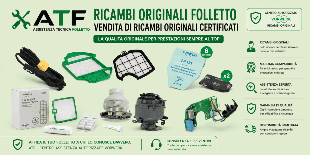 Ricambi originali Folletto 1 ricambi originali folletto vendita autorizzata nei centri come atf e comunque nei centri autorizzati da Vorwerk